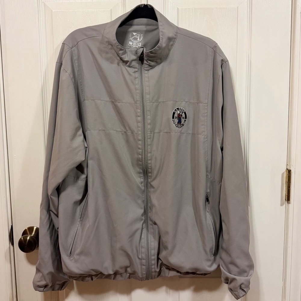 Ahead Mens 2014 US Open Pinehurst No 2 Golf‎ Windbreaker Jacket Grey Large Zip